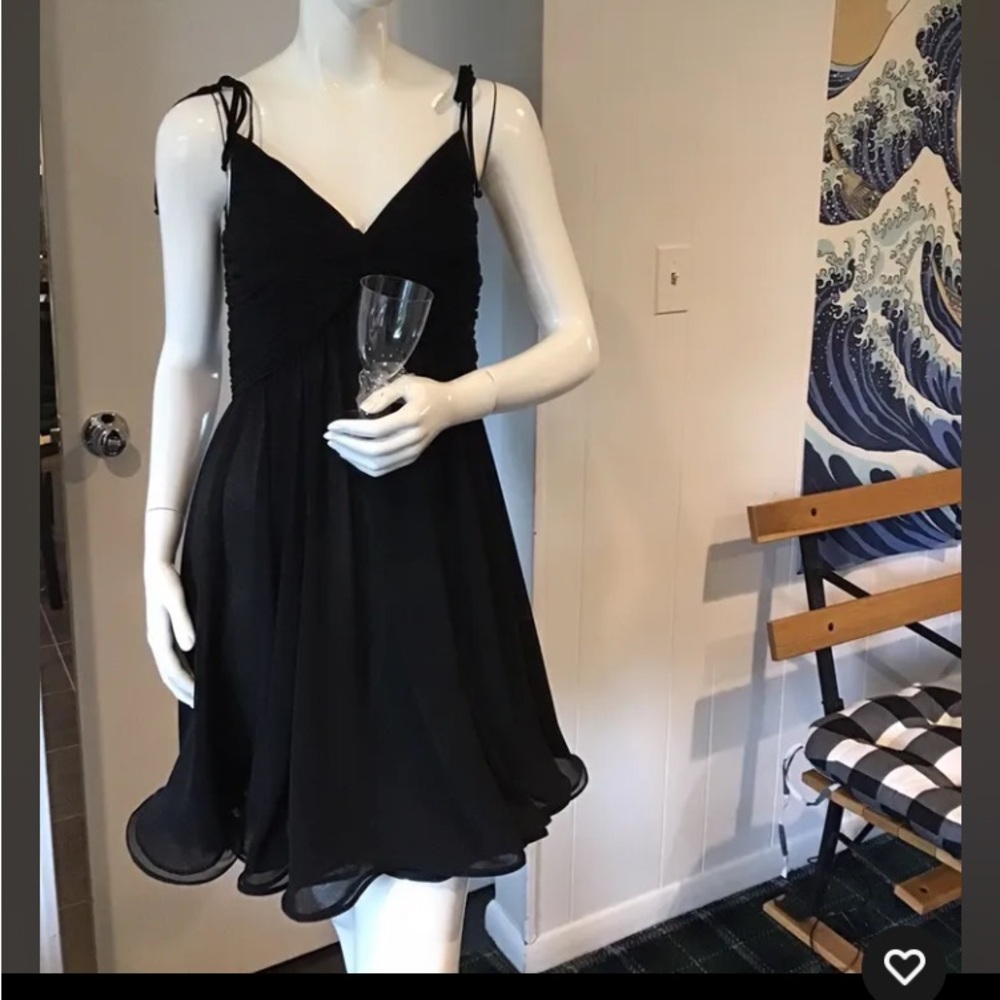 Wayne Clark    Chiffon Black Dress  Size 4